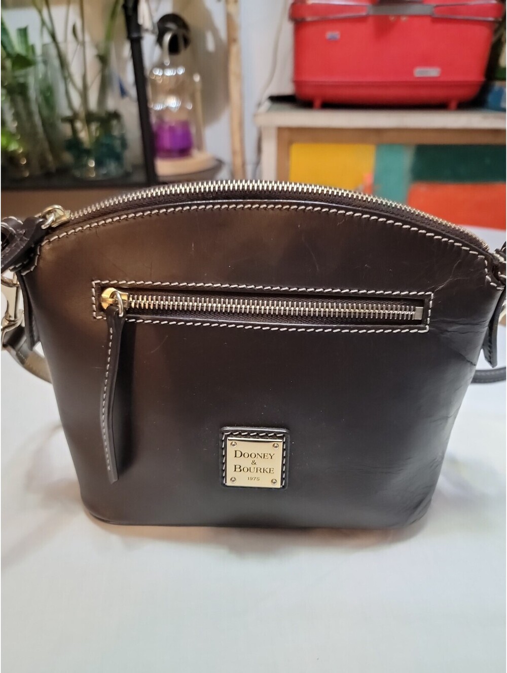 black leather dooney and bourke crossbody